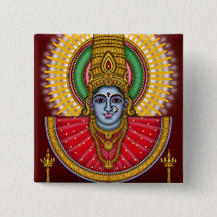 Lord Yellamma Knop Vierkante Button 5,1 Cm