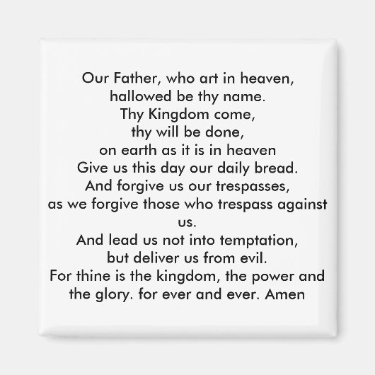 Lordgebed Magneet (Voorkant)