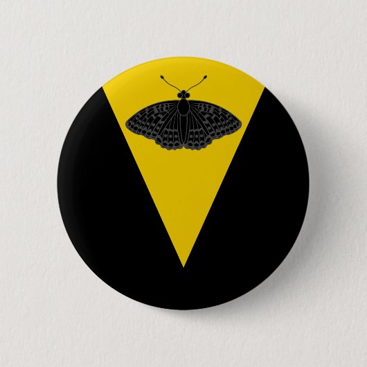 l'Ordre du Papillon-knop Ronde Button 5,7 Cm (Voorkant)