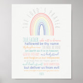 Lord's gebed voor kinderen met regenboog poster (Voorkant)