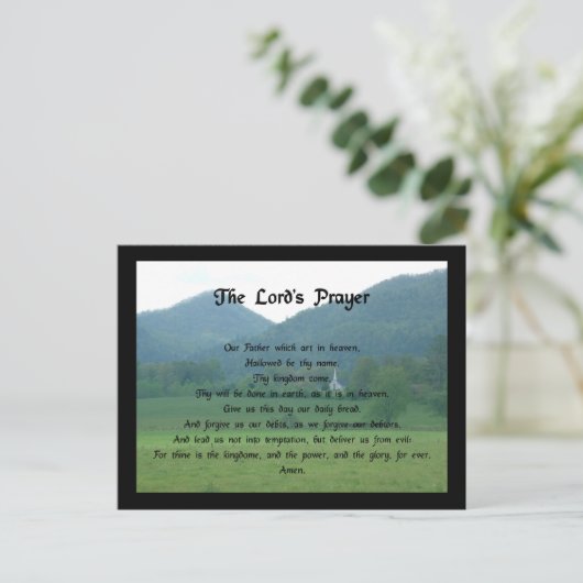 Lord's Prayer bij Wolf Fork Valley Briefkaart (Staand voorkant)