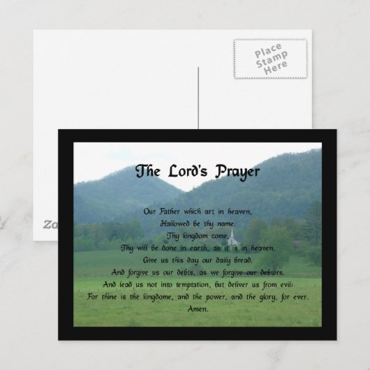 Lord's Prayer bij Wolf Fork Valley Briefkaart (Voorkant / Achterkant)