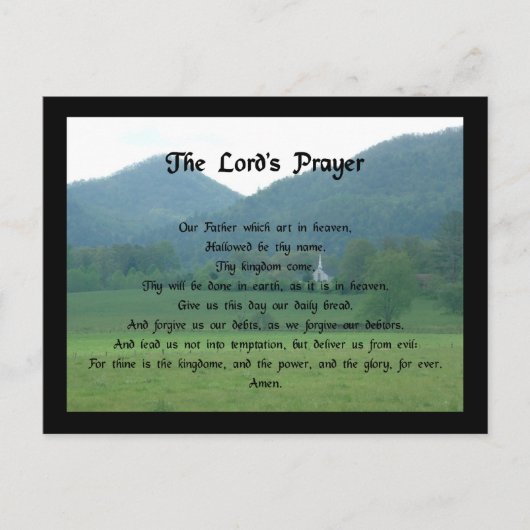 Lord's Prayer bij Wolf Fork Valley Briefkaart (Voorkant)