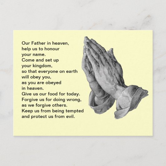 Lord's Prayer Briefkaart (Voorkant)