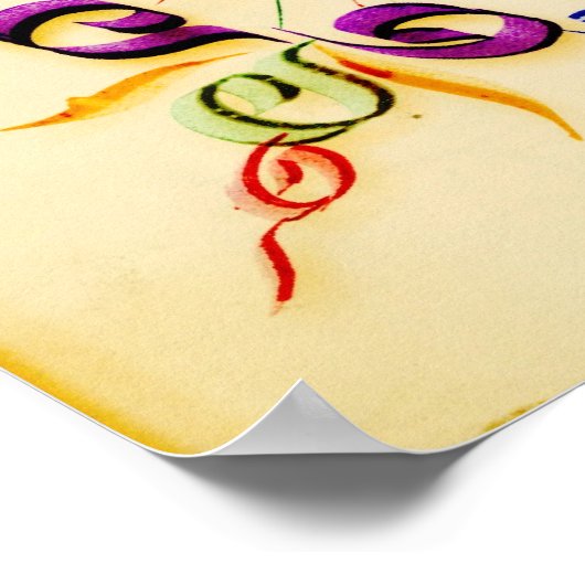 Lord's Prayer Calligraphy 1889 Poster (Hoek)