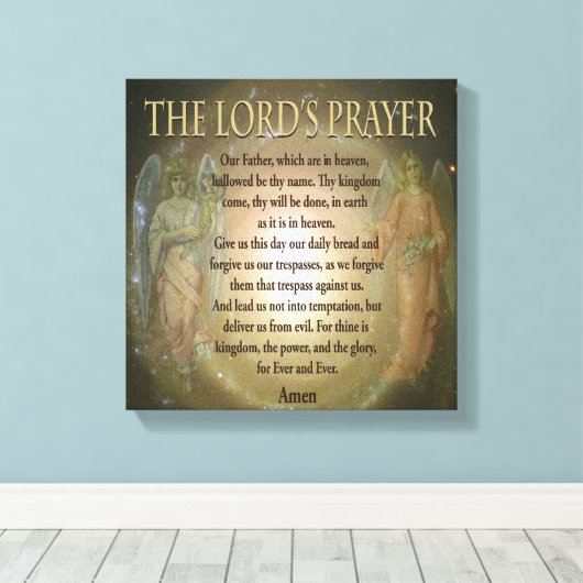 Lord's Prayer Canvas Afdruk (Insitu (Houten vloer))