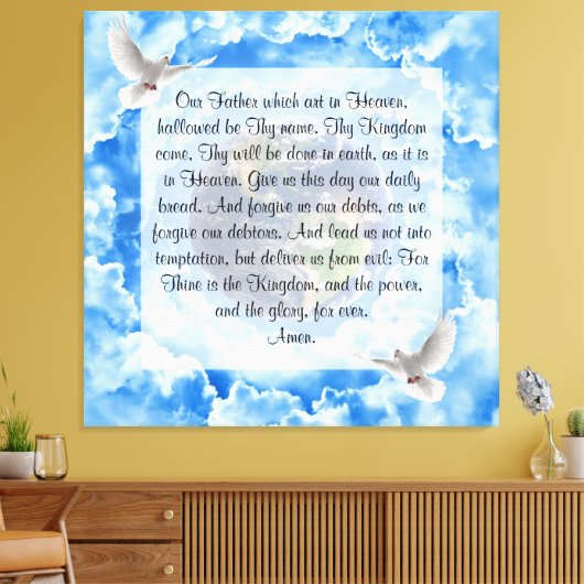 Lord's Prayer Canvas Afdruk (Insitu (Woonkamer))