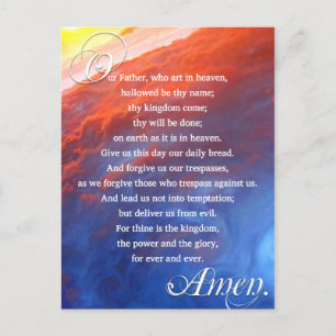 Lords Prayer Christelijk Inspirerend Spiritueel Briefkaart