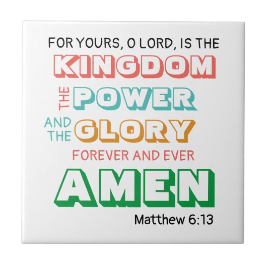 LORDS PRAYER Christelijk Tegeltje (Voorkant)