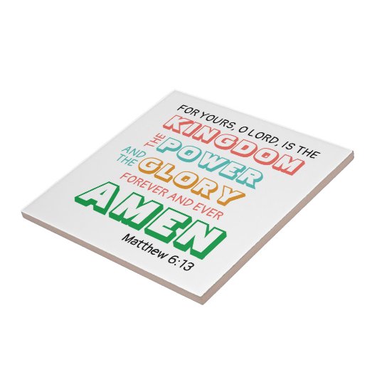 LORDS PRAYER Christelijk Tegeltje (Zijkant)