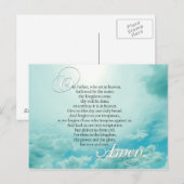 Lords Prayer Christian Spiritual Briefkaart (Voorkant / Achterkant)