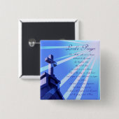 Lord's Prayer Design Pin Vierkante Button 5,1 Cm (Voorkant /achterkant)
