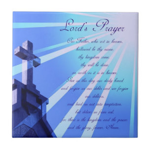 Lord's Prayer Design Tile Tegeltje