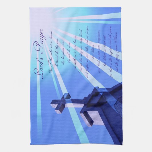 Lord's Prayer Design Towel Theedoek (Verticaal)
