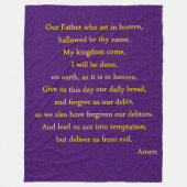 LORDS PRAYER FLEECE DEKEN (Voorkant)