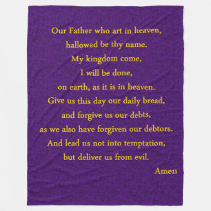 LORDS PRAYER FLEECE DEKEN