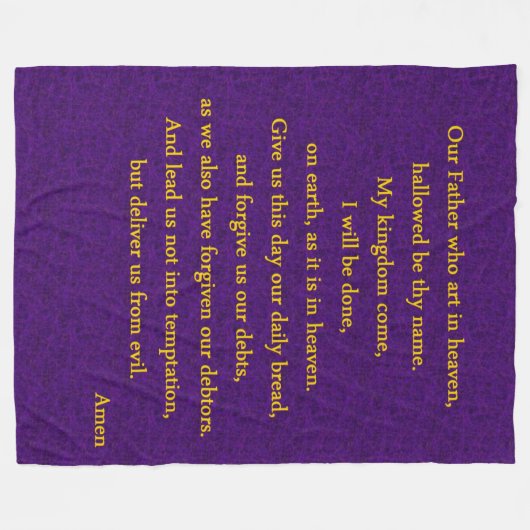 LORDS PRAYER FLEECE DEKEN (Voorkant (Horizontaal))
