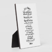 Lord's Prayer Fotoplaat (Zijkant)