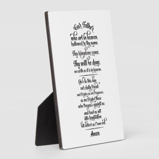 Lord's Prayer Fotoplaat (Zijkant)