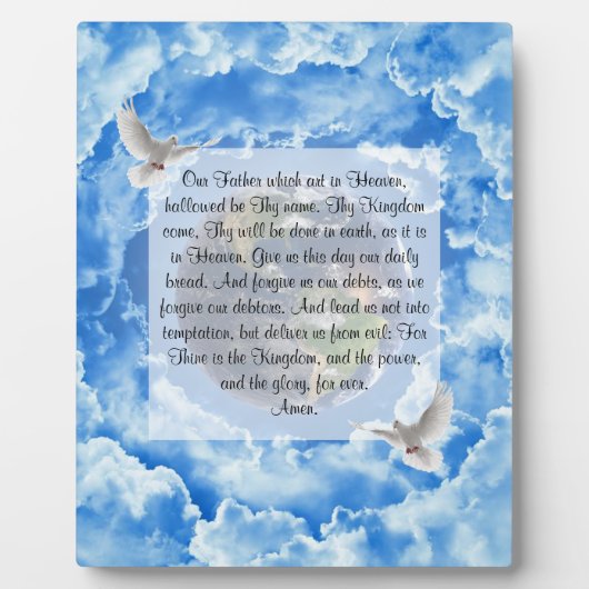 Lord's Prayer Fotoplaat (Voorkant)