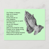 Lord's Prayer Green Briefkaart (Voorkant)