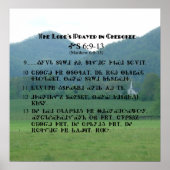Lord's Prayer in Cherokee Characters Poster (Voorkant)