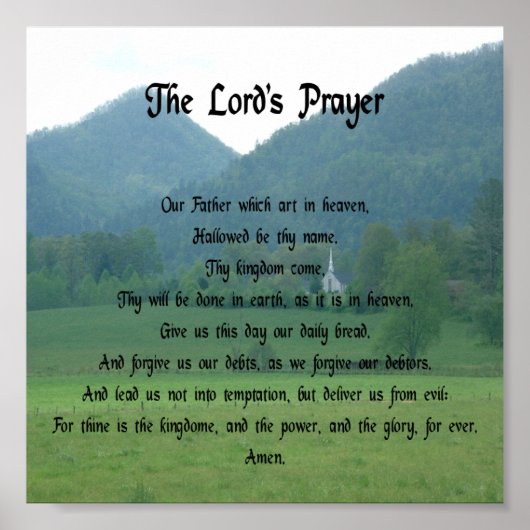 Lord's Prayer in de bergen Poster (Voorkant)