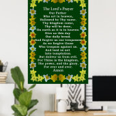 Lord's Prayer in een Daffodil Lijst Poster (Thuiskantoor)