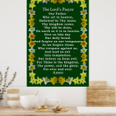 Lord's Prayer in een Daffodil Lijst Poster (Keuken)
