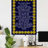 Lord's Prayer in een Dandelion-Lijst Poster (Thuiskantoor)