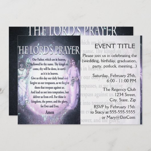 Lord's Prayer Kaart (Voorkant / Achterkant)