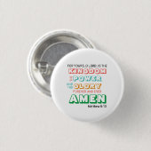 Lord's Prayer KINGDOM POWER GLORY Christelijk Ronde Button 3,2 Cm (Voorkant /achterkant)