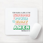 Lord's Prayer KINGDOM POWER GLORY Modern Christeli Muismat (Met muis)