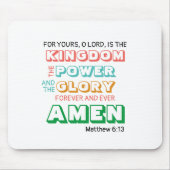 Lord's Prayer KINGDOM POWER GLORY Modern Christeli Muismat (Voorkant)