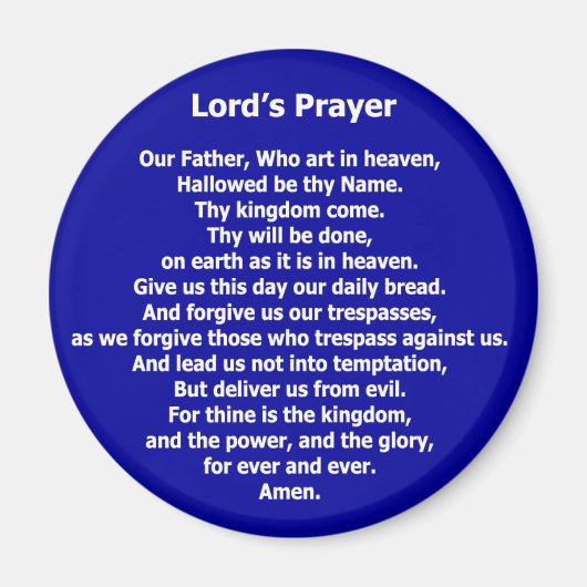 Lord's Prayer Magnet - Blauw (Voorkant)