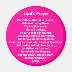 Lord's Prayer Magnet - Roze