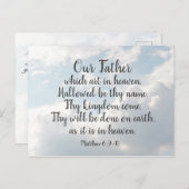 Lord's Prayer Matthew 6:9-10 Onze vader, Briefkaart (Voorkant / Achterkant)
