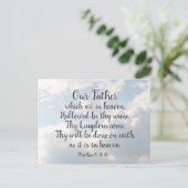 Lord's Prayer Matthew 6:9-10 Onze vader, Briefkaart (Staand voorkant)