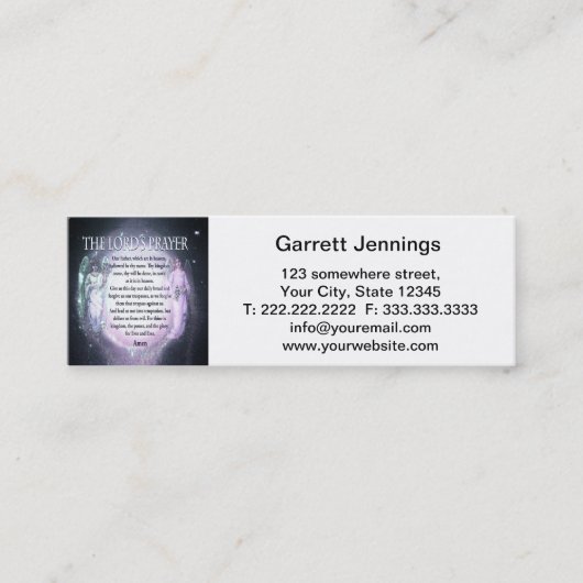 Lord's Prayer Mini Visitekaartje (Voorkant)