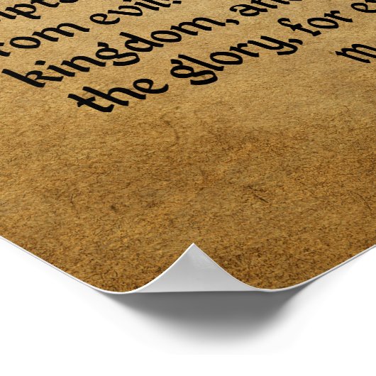 Lord's Prayer (onze vader...) Poster (Hoek)