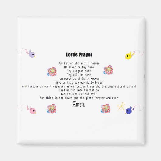 Lord's Prayer Poster Magneet (Voorkant)