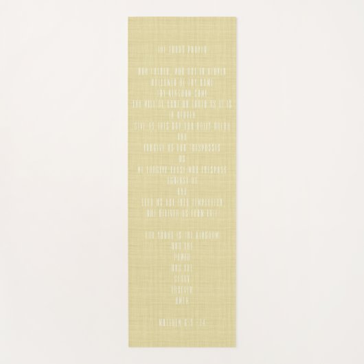 Lords Prayer - Prayer Mat/Sackcloth Design Yogamat (Voorkant)