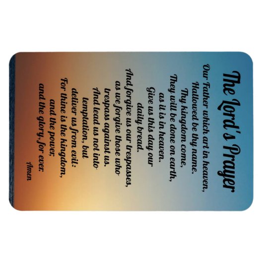 Lord's Prayer Refkoelkast Magnet Magneet (Horizontaal)