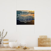 Lord's Prayer Schilderachtig Christelijk Poster (Keuken)