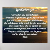 Lord's Prayer Schilderachtig Christelijk Poster (Voorkant)
