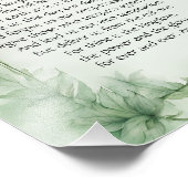 Lord's Prayer Waterverf Botanische Poster Print (Hoek)