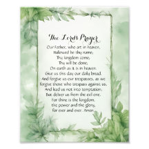 Lord's Prayer Waterverf Botanische Poster Print