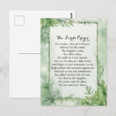 Lord's Prayer Waterverf Botanische Poster Print Briefkaart (Voorkant / Achterkant)