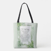 Lord's Prayer Waterverf Botanische Poster Print Tote Bag (Achterkant)