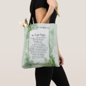 Lord's Prayer Waterverf Botanische Poster Print Tote Bag (Dichtbij)